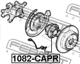 Wheel hub with rear bearing Febest 1082-CAPR