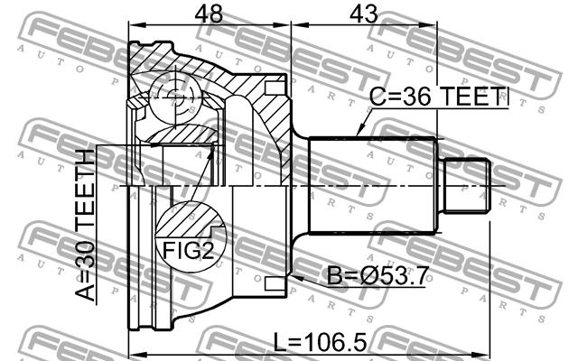 CV joint Febest 2310-036