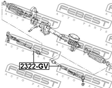 Inner Tie Rod Febest 2322-GV