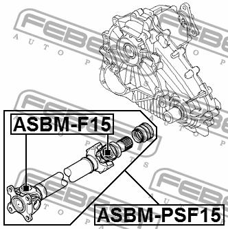 Joint, propeller shaft Febest ASBM-F15