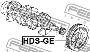 Pulley crankshaft Febest HDS-GE