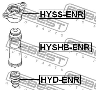 Rear shock absorber boot Febest HYSHB-ENR