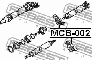 Driveshaft outboard bearing Febest MCB-002