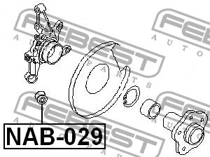 Rear axle bush, lower Febest NAB-029