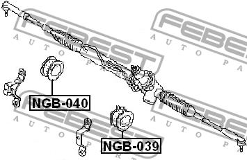 Steering rack bush Febest NGB-040