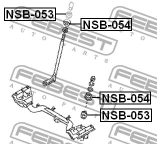 Bearing Bush, stabiliser Febest NSB-053