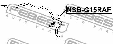 Front stabilizer bush Febest NSB-G15RAF