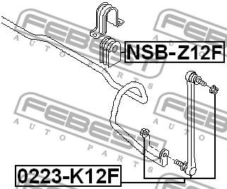 Front stabilizer bush Febest NSB-Z12F