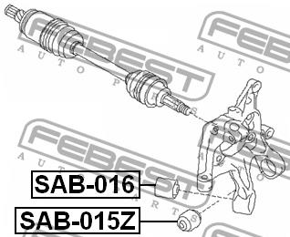 Rear axle bush Febest SAB-015Z