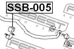 Front anti roll bar bush Febest SSB-005