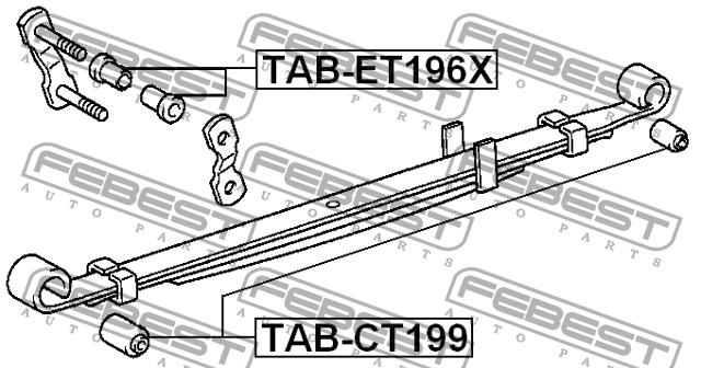 Silent block, rear springs Febest TAB-CT199