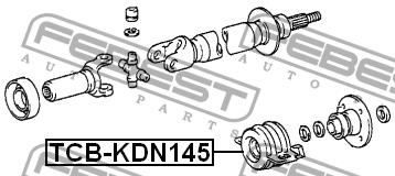 Driveshaft outboard bearing Febest TCB-KDN145
