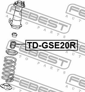Rear shock absorber bump Febest TD-GSE20R