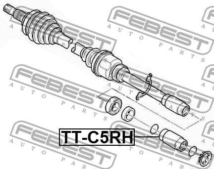 Joint Kit, drive shaft Febest TT-C5RH