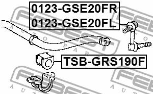 Front stabilizer bush Febest TSB-GRS190F