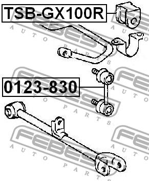 Rear anti roll bar bush Febest TSB-GX100R