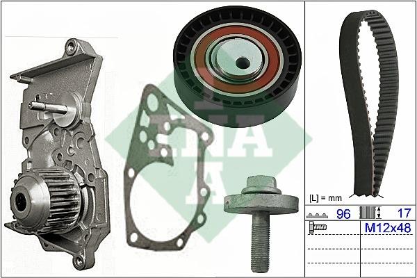 INA 530 0604 30 TIMING BELT KIT WITH WATER PUMP 530060430