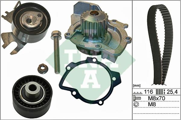 INA 530 0558 31 TIMING BELT KIT WITH WATER PUMP 530055831