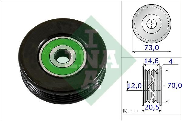 INA 531 0852 10 V-ribbed belt tensioner (drive) roller 531085210