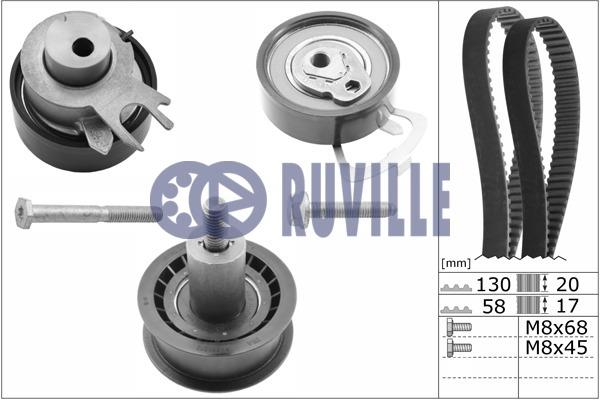 Ruville 5545652 Timing Belt Pulleys (Timing Belt), kit 5545652