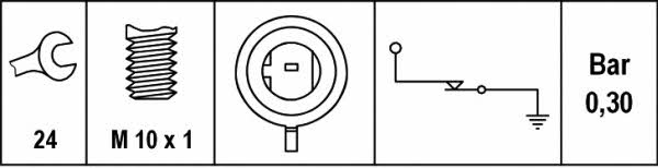 Oil pressure sensor Hella 6ZL 003 259-231