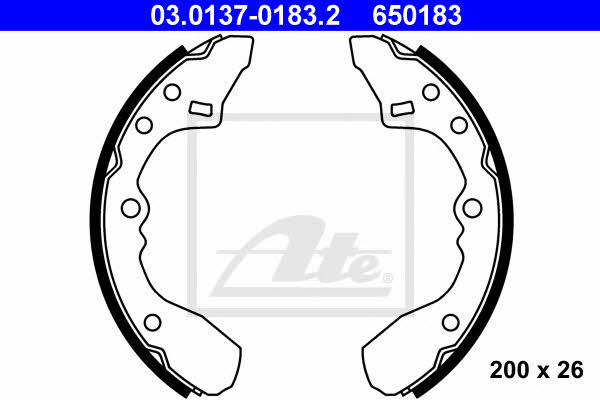 Ate 03.0137-0183.2 Rear disc brake pads, set 03013701832