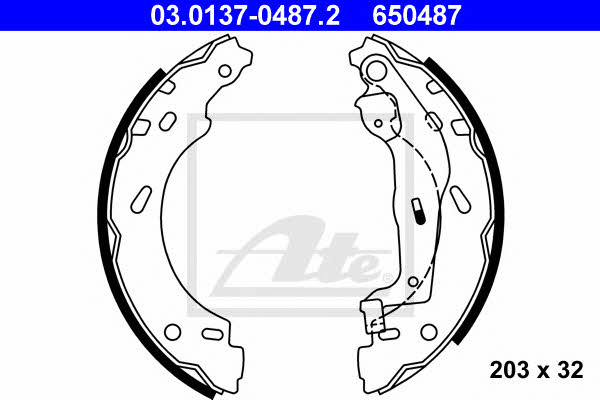 Brake shoes Smart: 03013704872 Ate Brake shoe set