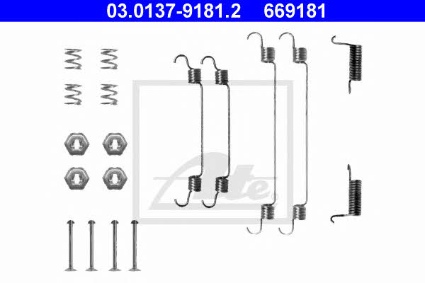 Ate 03.0137-9181.2 Mounting kit brake pads 03013791812