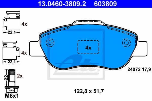 Ate Brake pad set – price 182 PLN