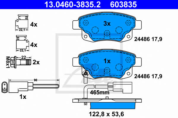 Ate Brake pad set – price 282 PLN