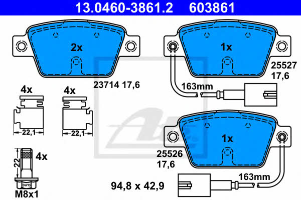 Ate Brake pad set – price 198 PLN