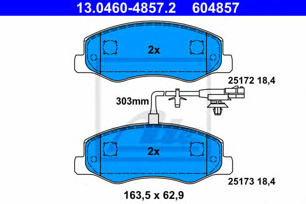 Ate Brake pad set – price 252 PLN
