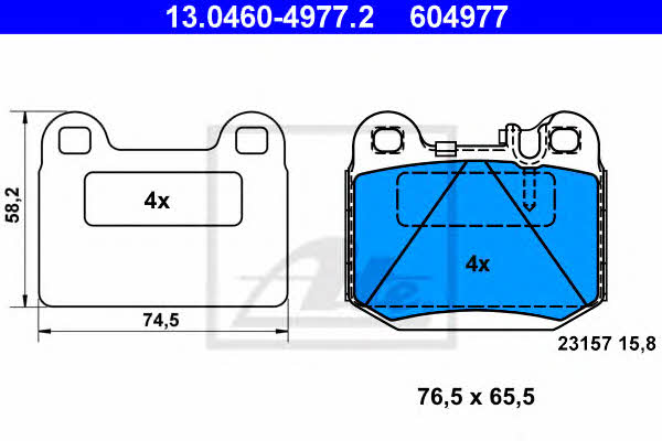 Ate Brake pad set – price 372 PLN