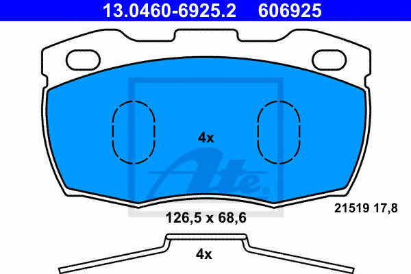 Ate Brake Pad Set, disc brake – price 175 PLN