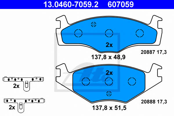 Ate Brake pad set – price 98 PLN