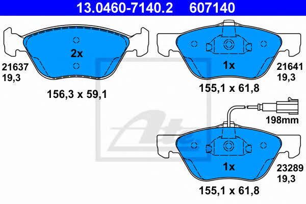 Ate Brake pad set – price 188 PLN