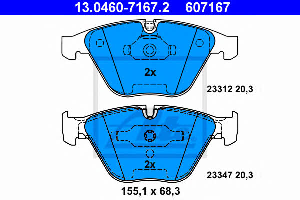 Ate Brake Pad Set, disc brake – price 339 PLN