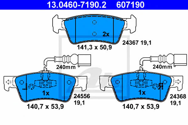 Ate Brake pad set – price 208 PLN