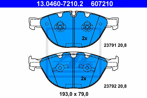 Ate Brake pad set – price 543 PLN