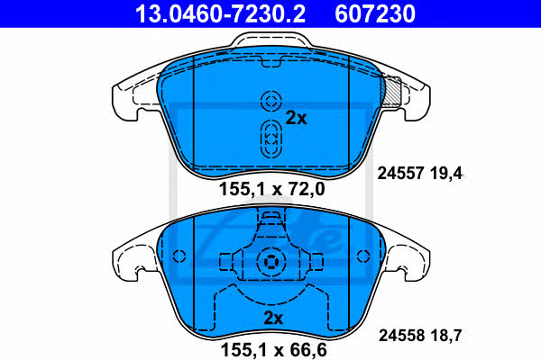 Ate Brake pad set – price 237 PLN