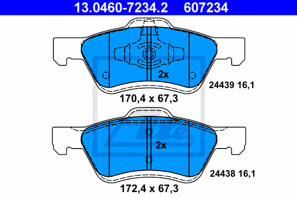 Ate Brake pad set – price 312 PLN