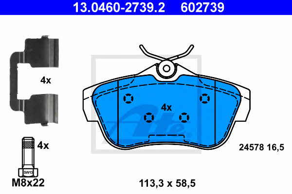 Ate Brake pad set – price 229 PLN