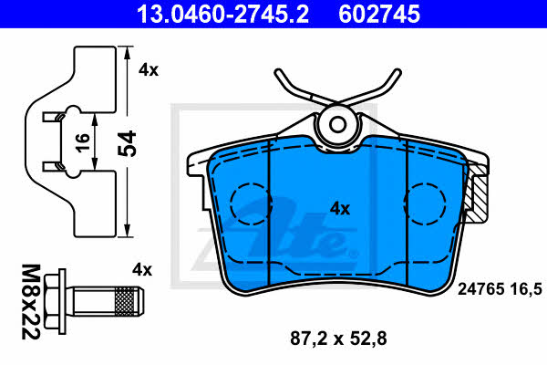 Ate Brake pad set – price 214 PLN
