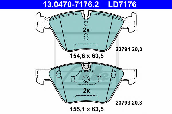 Ate ATE CERAMIC disc brake pads, set – price 393 PLN