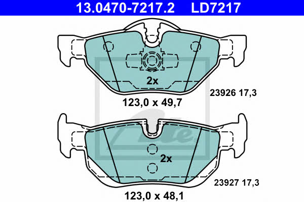 Ate ATE CERAMIC disc brake pads, set – price 281 PLN