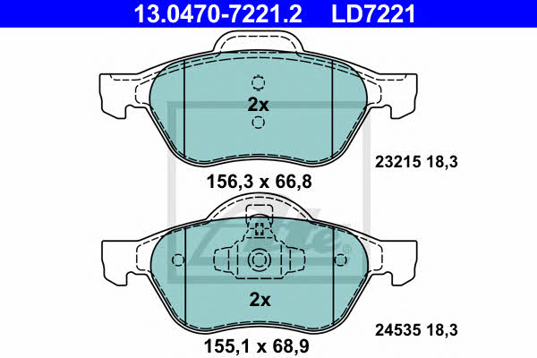 Ate ATE CERAMIC disc brake pads, set – price [object Object] PLN