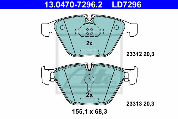 Ate ATE CERAMIC disc brake pads, set – price 478 PLN