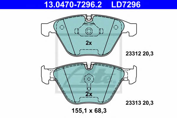 Ate ATE CERAMIC disc brake pads, set – price 497 PLN