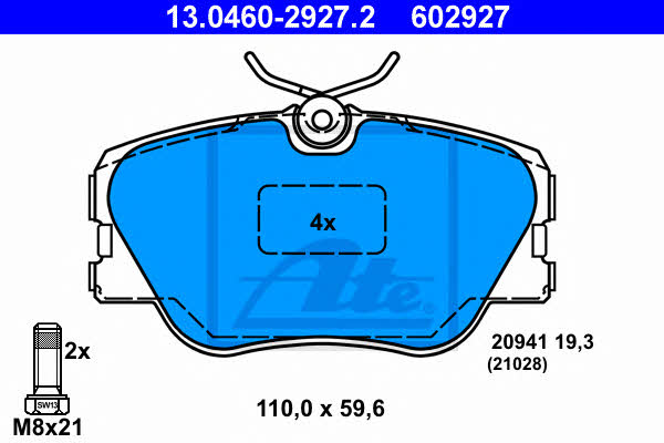Ate Brake pad set – price 157 PLN