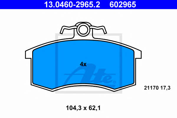 Ate Brake Pad Set, disc brake – price 83 PLN